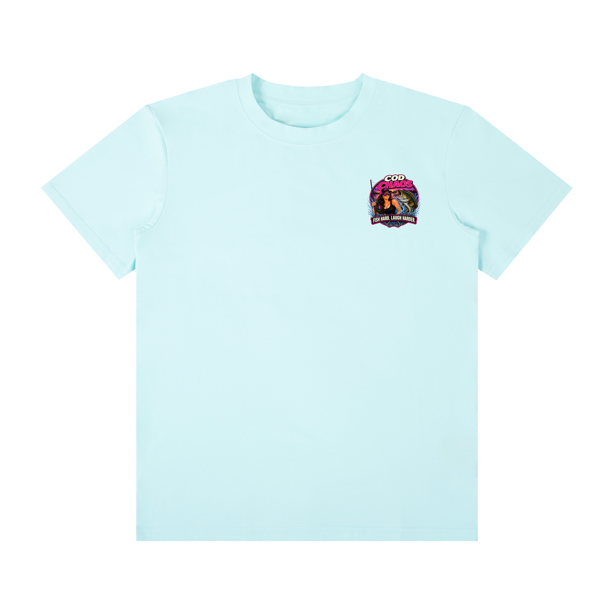 Womens COD CHAOS FISH HARD, LAUGH HARDER