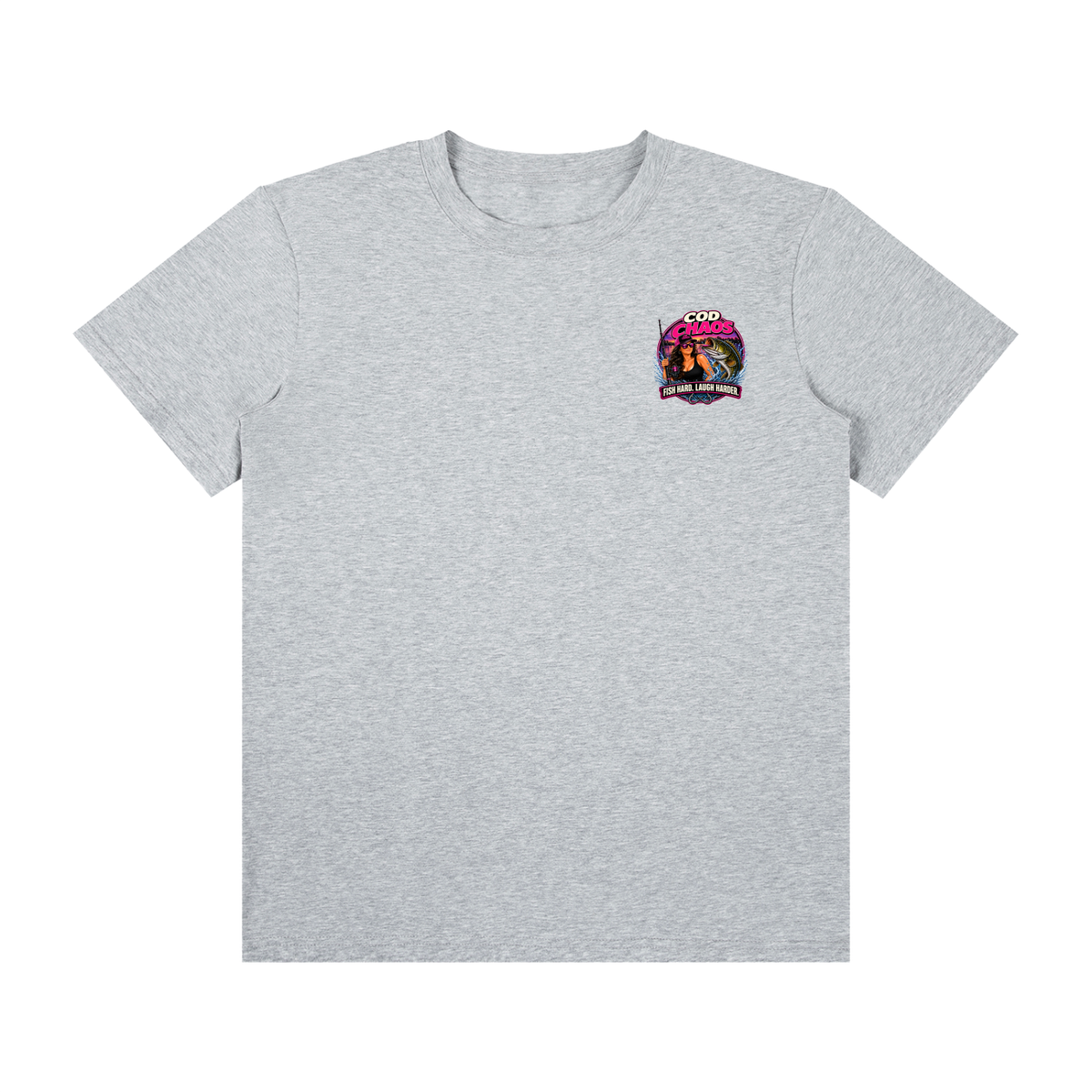 Womens COD CHAOS FISH HARD, LAUGH HARDER
