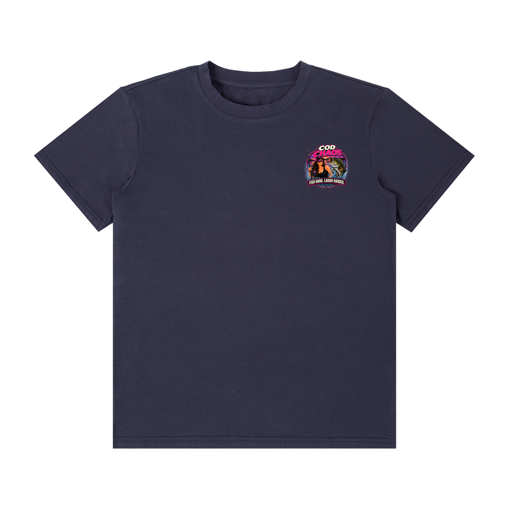 Womens COD CHAOS FISH HARD, LAUGH HARDER
